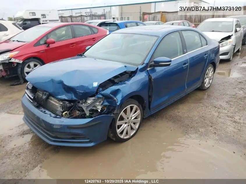 3VWDB7AJ7HM373120 2017 Volkswagen Jetta Wolfsburg Edition