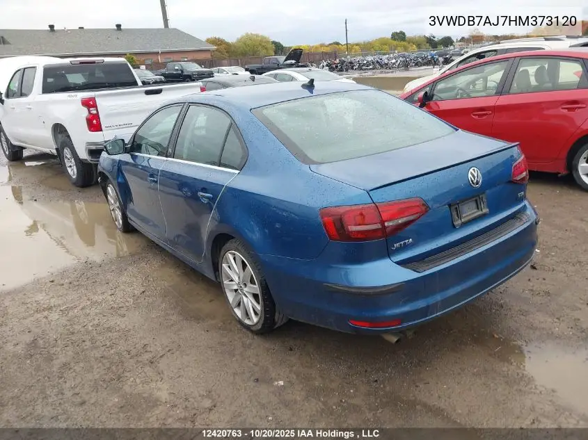 3VWDB7AJ7HM373120 2017 Volkswagen Jetta Wolfsburg Edition