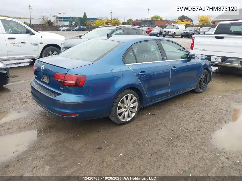 3VWDB7AJ7HM373120 2017 Volkswagen Jetta Wolfsburg Edition