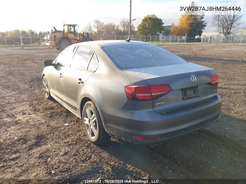 3VW2B7AJ8HM264446 2017 Volkswagen Jetta S