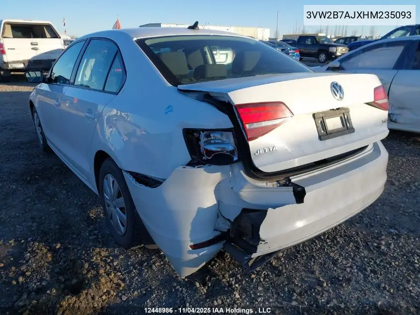 3VW2B7AJXHM235093 2017 Volkswagen Jetta S