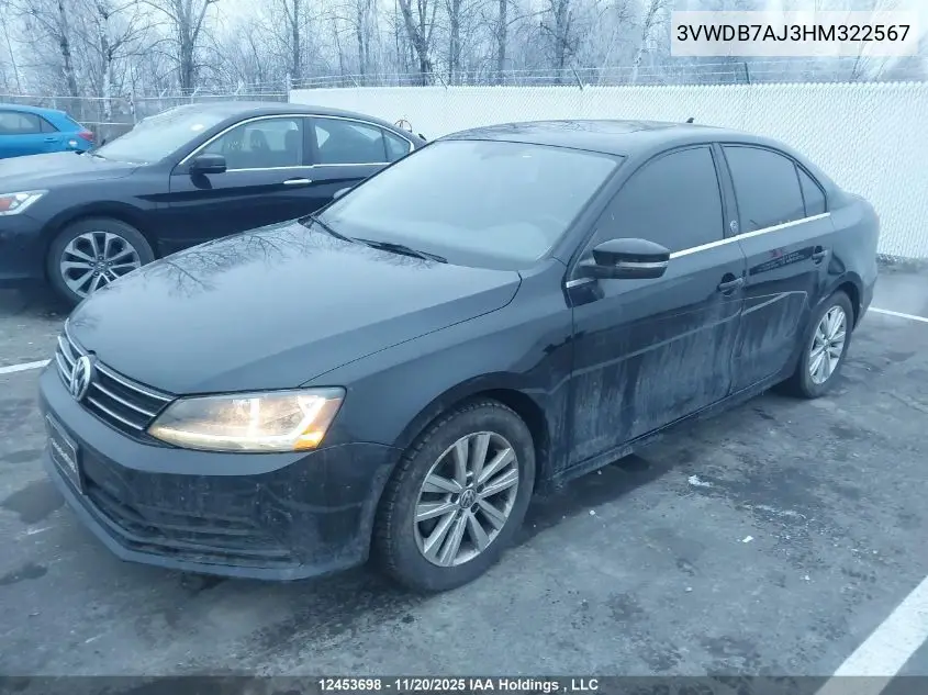 3VWDB7AJ3HM322567 2017 Volkswagen Jetta Wolfsburg Edition