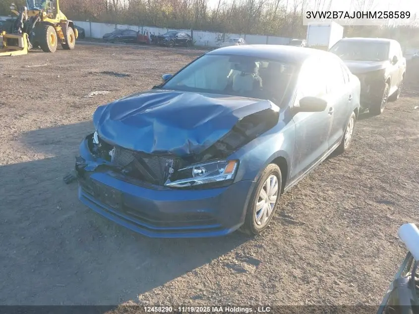 3VW2B7AJ0HM258589 2017 Volkswagen Jetta S