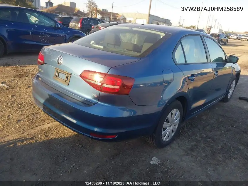 3VW2B7AJ0HM258589 2017 Volkswagen Jetta S