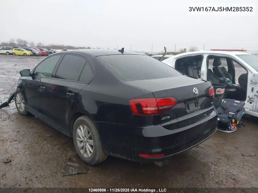 3VW167AJ5HM285352 2017 Volkswagen Jetta S