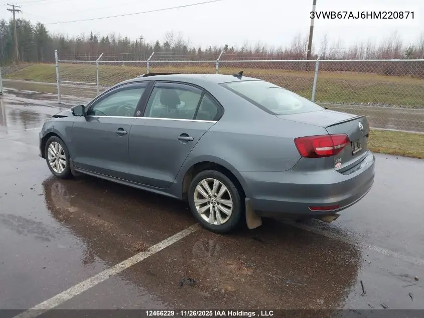 3VWB67AJ6HM220871 2017 Volkswagen Jetta Wolfsburg Edition