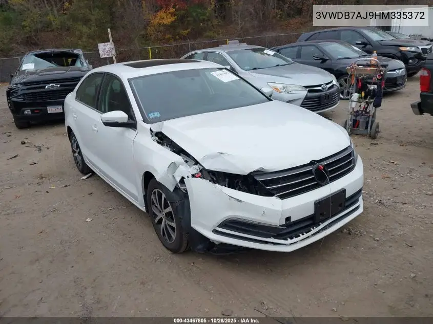 3VWDB7AJ9HM335372 2017 Volkswagen Jetta 1.4T Se