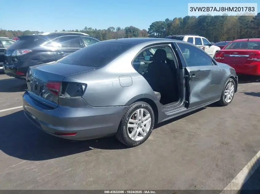 3VW2B7AJ8HM201783 2017 Volkswagen Jetta 1.4T S