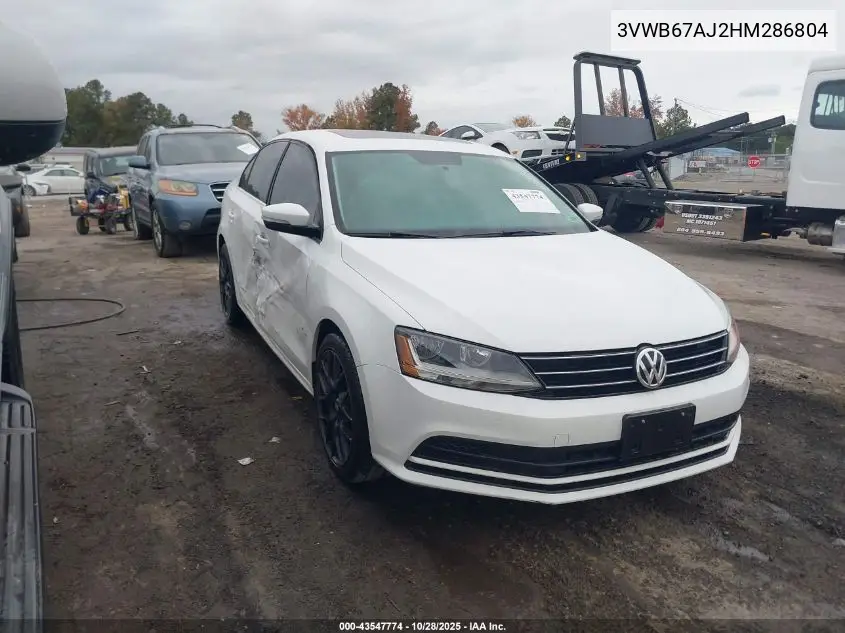 3VWB67AJ2HM286804 2017 Volkswagen Jetta 1.4T Se