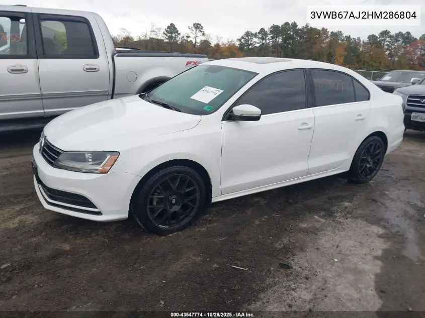 3VWB67AJ2HM286804 2017 Volkswagen Jetta 1.4T Se