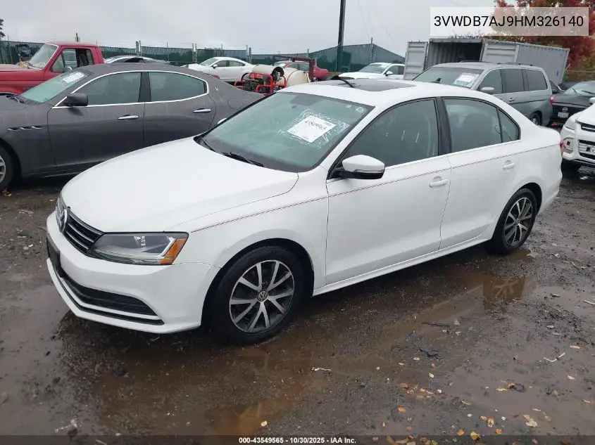 3VWDB7AJ9HM326140 2017 Volkswagen Jetta 1.4T Se