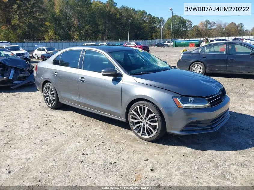3VWDB7AJ4HM270222 2017 Volkswagen Jetta 1.4T Se