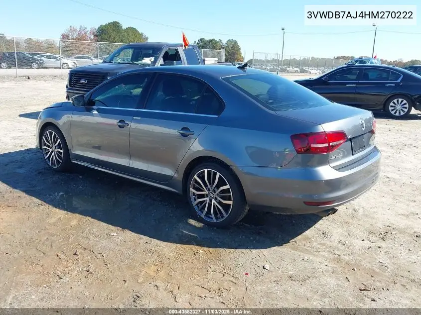 3VWDB7AJ4HM270222 2017 Volkswagen Jetta 1.4T Se