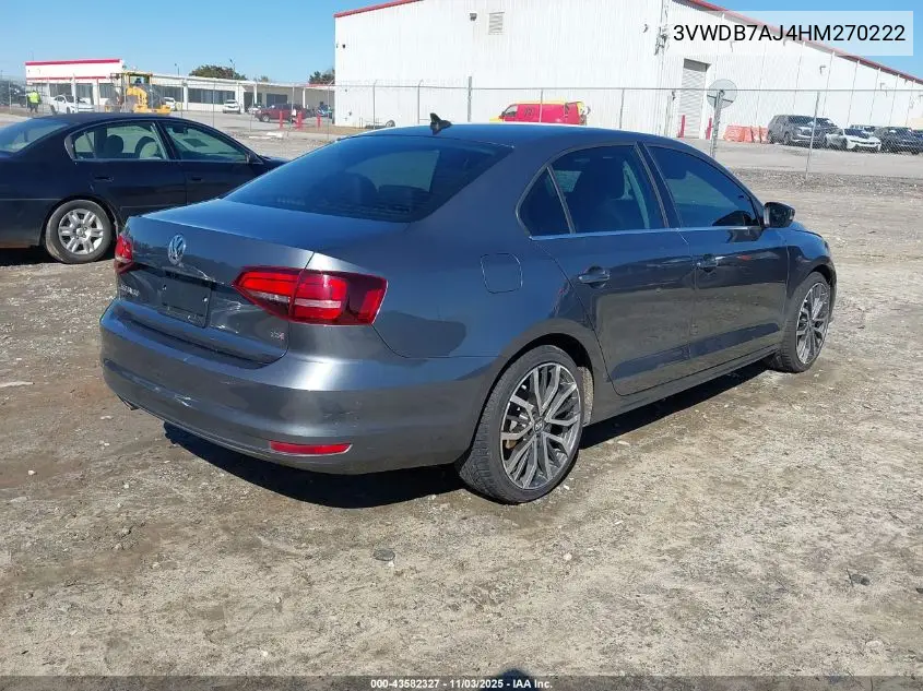 3VWDB7AJ4HM270222 2017 Volkswagen Jetta 1.4T Se