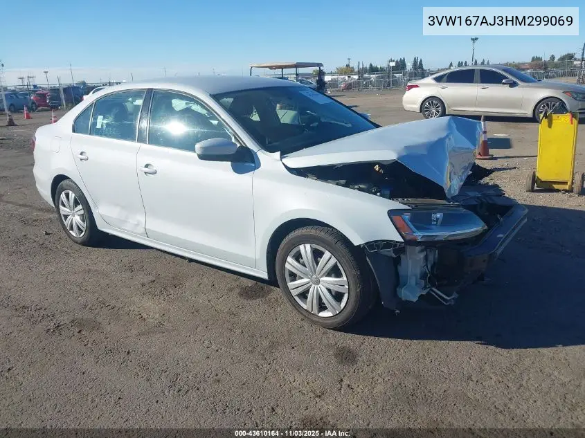 3VW167AJ3HM299069 2017 Volkswagen Jetta 1.4T S