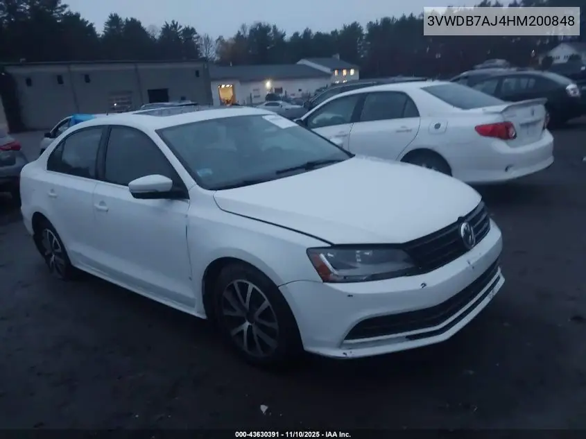 3VWDB7AJ4HM200848 2017 Volkswagen Jetta 1.4T Se