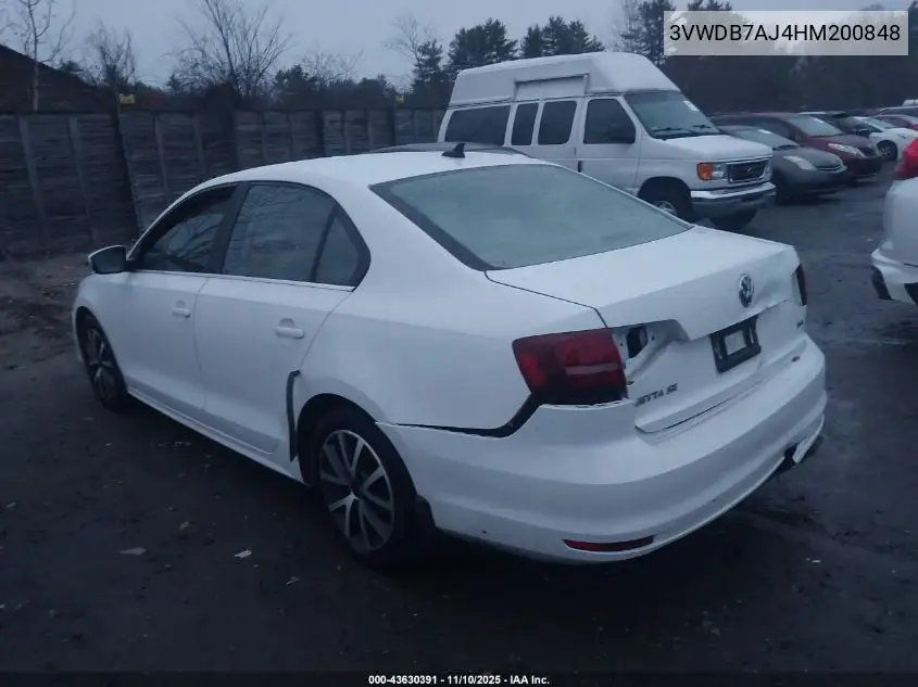3VWDB7AJ4HM200848 2017 Volkswagen Jetta 1.4T Se
