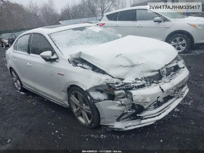 3VW4T7AJ9HM335417 2017 Volkswagen Jetta Gli