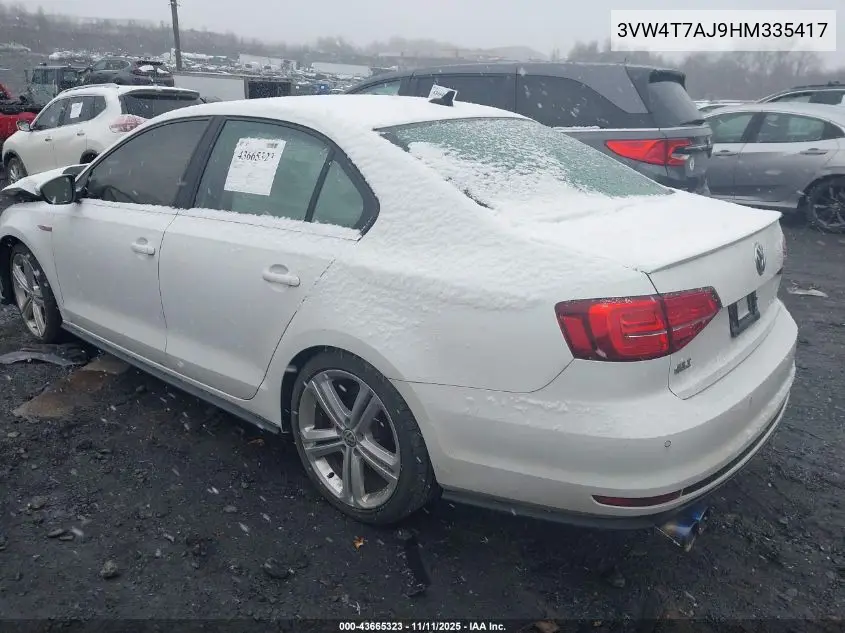 3VW4T7AJ9HM335417 2017 Volkswagen Jetta Gli