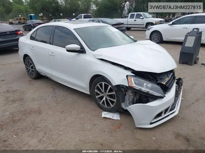 3VWDB7AJ3HM227815 2017 Volkswagen Jetta 1.4T Se