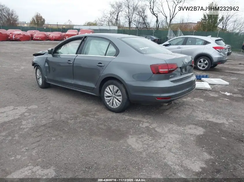3VW2B7AJ9HM232962 2017 Volkswagen Jetta 1.4T S