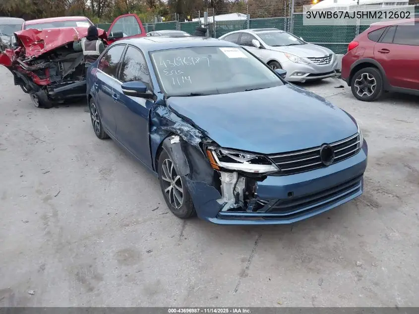 3VWB67AJ5HM212602 2017 Volkswagen Jetta 1.4T Se
