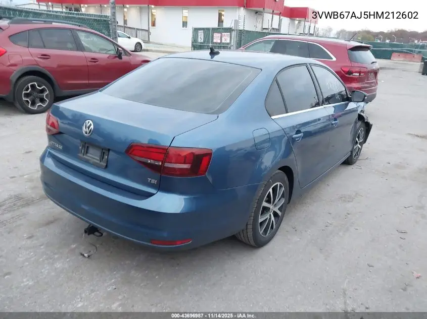 3VWB67AJ5HM212602 2017 Volkswagen Jetta 1.4T Se