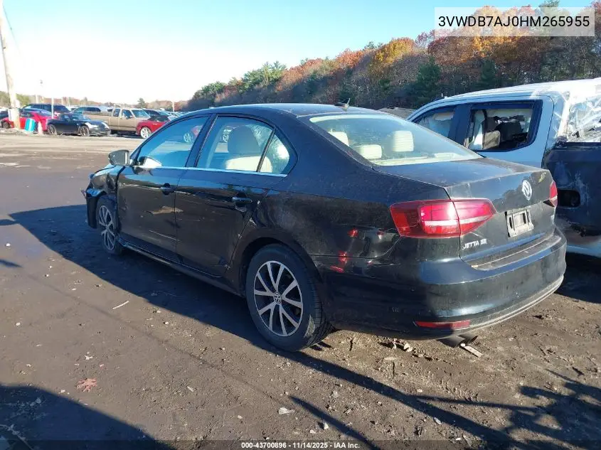 3VWDB7AJ0HM265955 2017 Volkswagen Jetta 1.4T Se