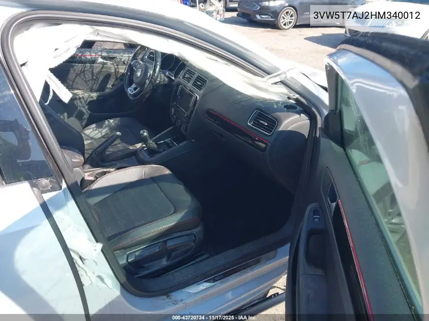 3VW5T7AJ2HM340012 2017 Volkswagen Jetta Gli