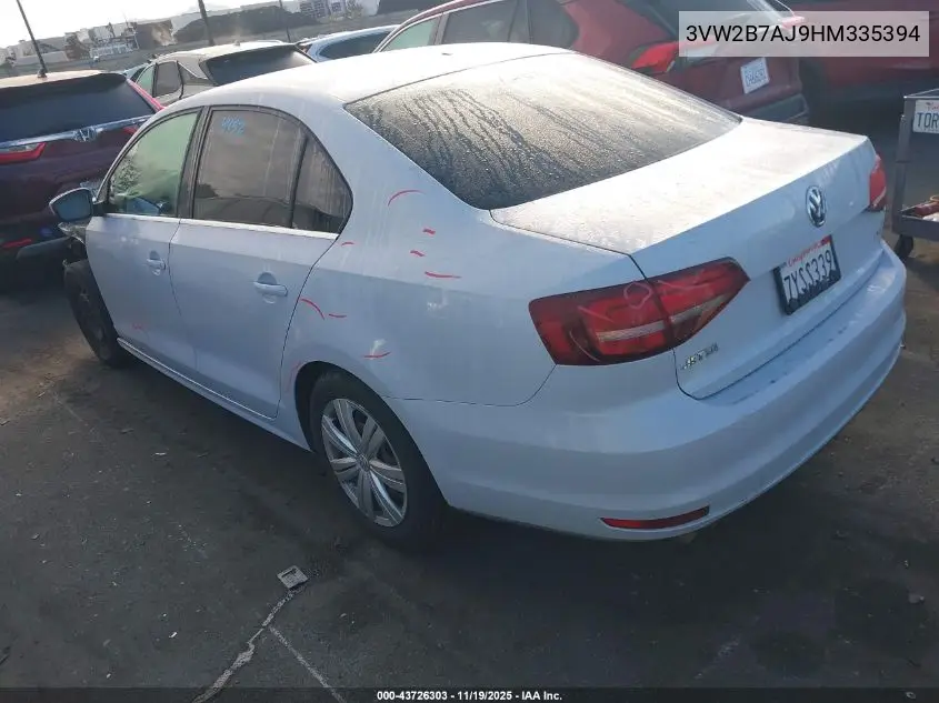 3VW2B7AJ9HM335394 2017 Volkswagen Jetta 1.4T S