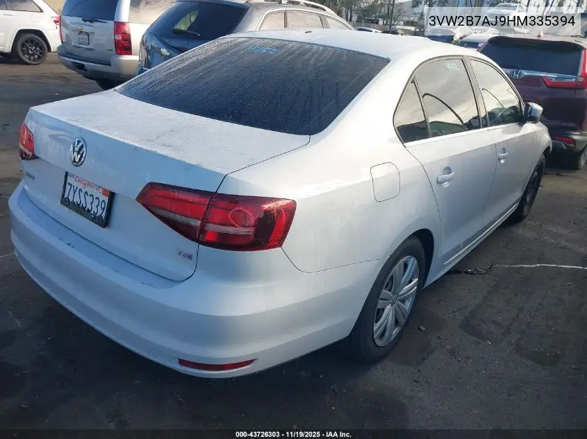 3VW2B7AJ9HM335394 2017 Volkswagen Jetta 1.4T S