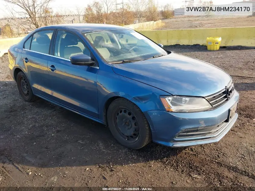 3VW2B7AJ8HM234170 2017 Volkswagen Jetta 1.4T S