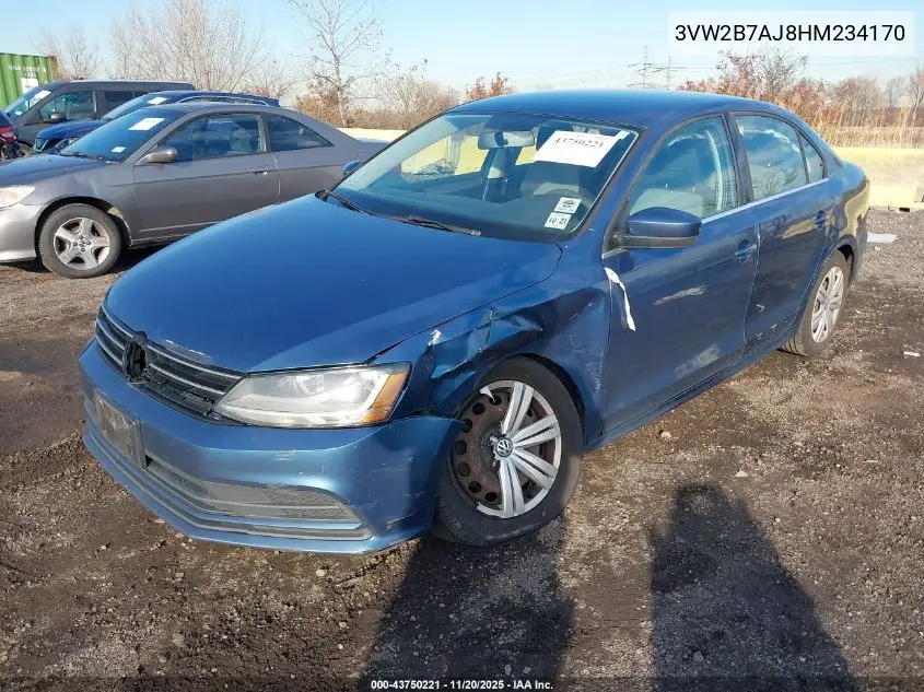 3VW2B7AJ8HM234170 2017 Volkswagen Jetta 1.4T S