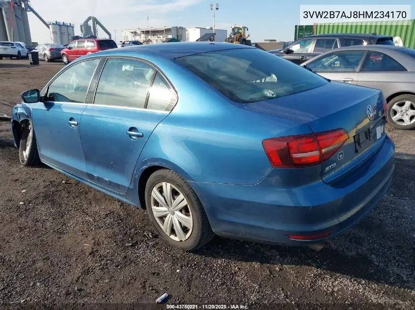 3VW2B7AJ8HM234170 2017 Volkswagen Jetta 1.4T S