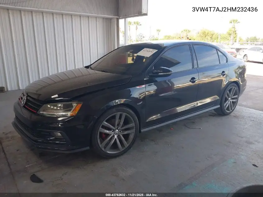 3VW4T7AJ2HM232436 2017 Volkswagen Jetta Gli