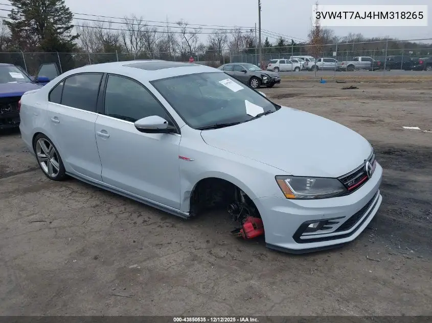 3VW4T7AJ4HM318265 2017 Volkswagen Jetta Gli