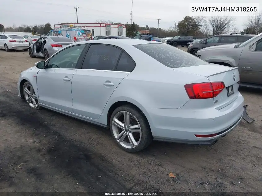 3VW4T7AJ4HM318265 2017 Volkswagen Jetta Gli