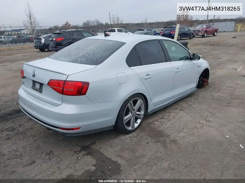 3VW4T7AJ4HM318265 2017 Volkswagen Jetta Gli