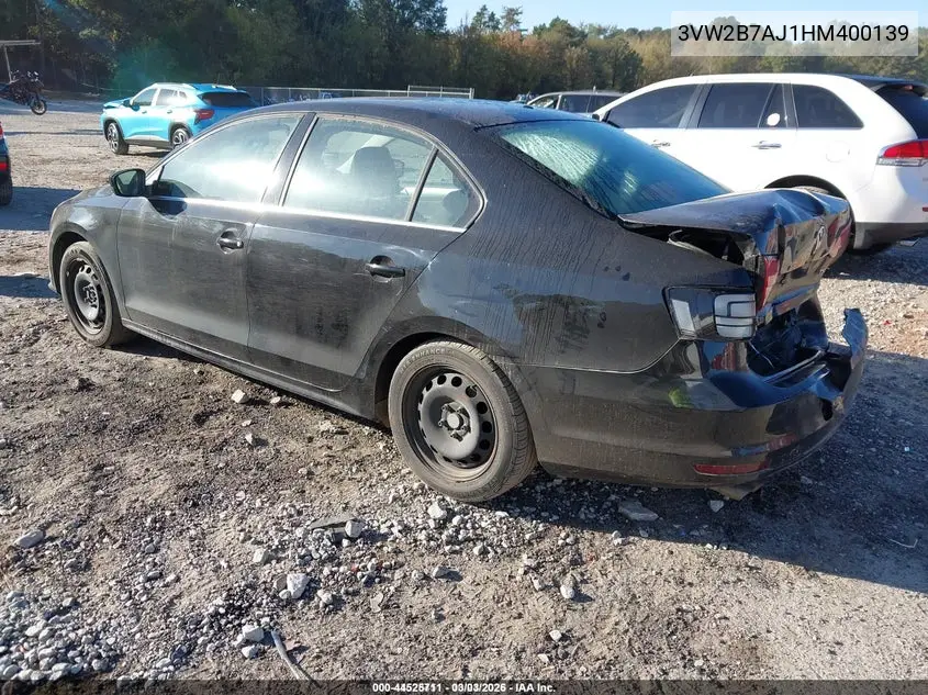 3VW2B7AJ1HM400139 2017 Volkswagen Jetta 1.4T S