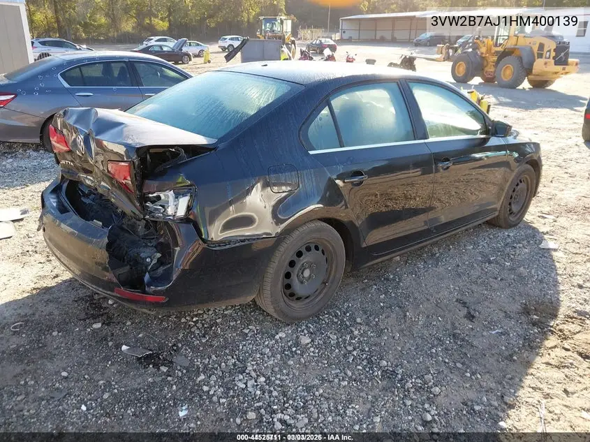 3VW2B7AJ1HM400139 2017 Volkswagen Jetta 1.4T S