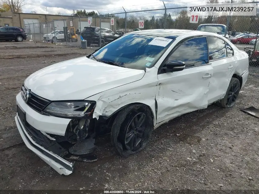 3VWD17AJXJM239257 2018 Volkswagen Jetta 1.8T Se Sport