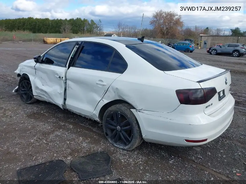 3VWD17AJXJM239257 2018 Volkswagen Jetta 1.8T Se Sport