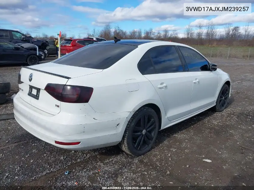3VWD17AJXJM239257 2018 Volkswagen Jetta 1.8T Se Sport