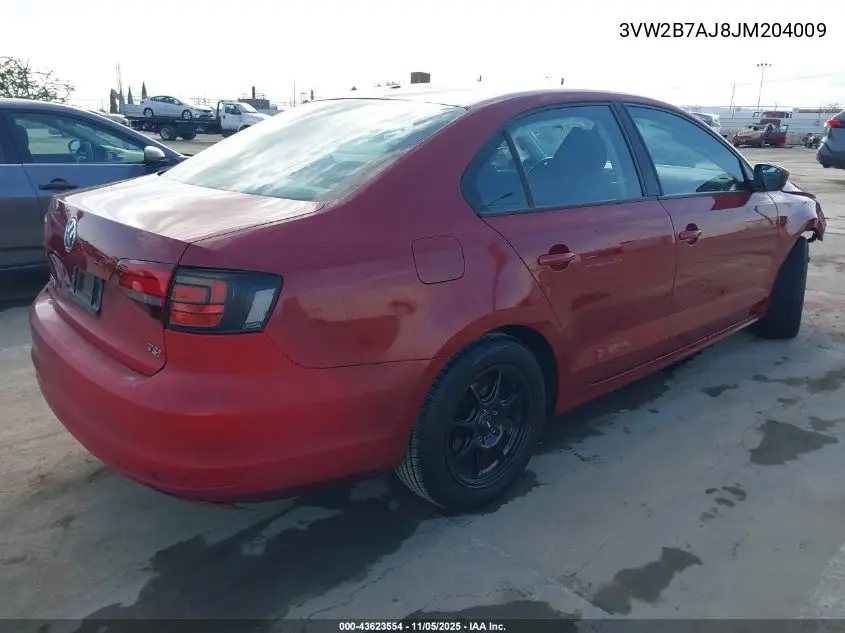 3VW2B7AJ8JM204009 2018 Volkswagen Jetta 1.4T S