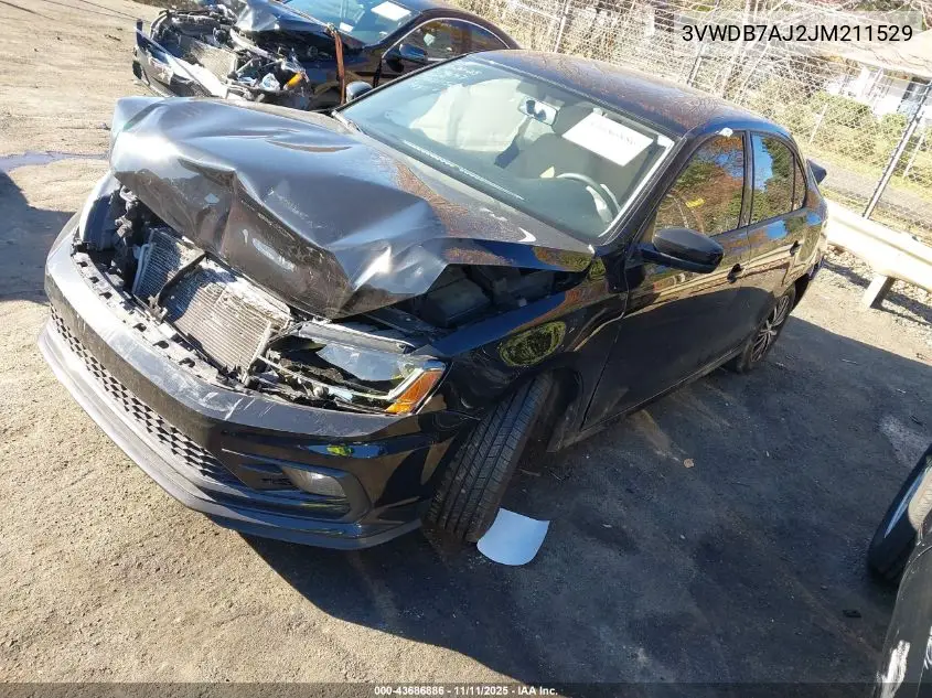 3VWDB7AJ2JM211529 2018 Volkswagen Jetta 1.4T Se/1.4T Wolfsburg Edition