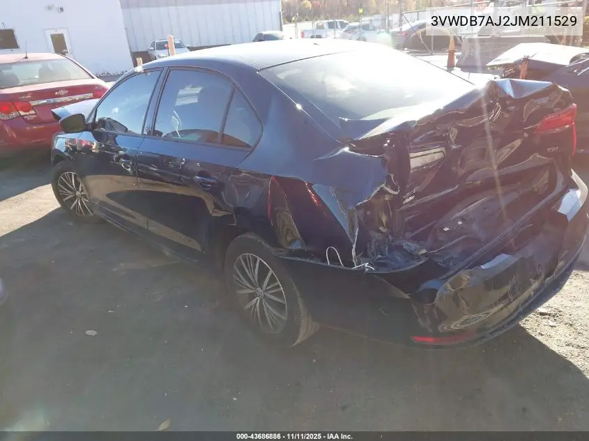 3VWDB7AJ2JM211529 2018 Volkswagen Jetta 1.4T Se/1.4T Wolfsburg Edition