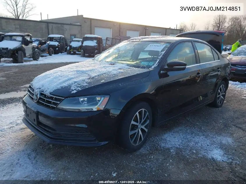 3VWDB7AJ0JM214851 2018 Volkswagen Jetta 1.4T Se/1.4T Wolfsburg Edition