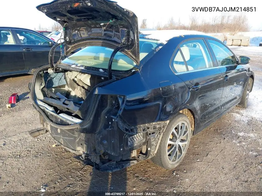 3VWDB7AJ0JM214851 2018 Volkswagen Jetta 1.4T Se/1.4T Wolfsburg Edition