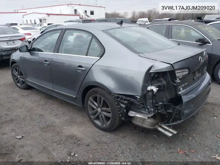 3VWL17AJ0JM209020 2018 Volkswagen Jetta 1.8T Sel
