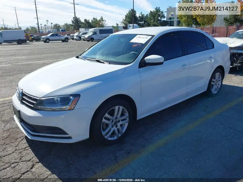 3VW2B7AJ9JM214127 2018 Volkswagen Jetta 1.4T S